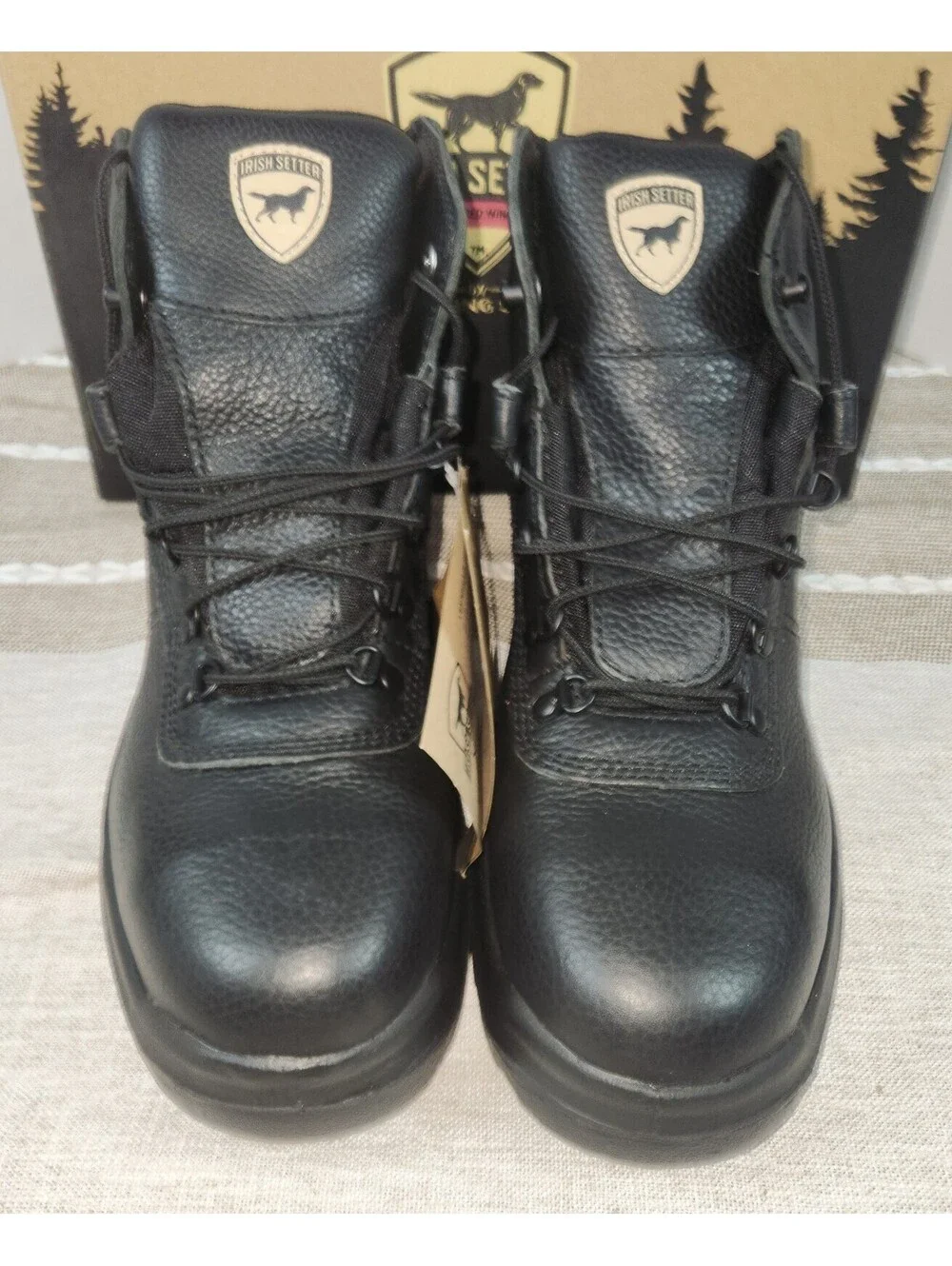 Irish Setter by Red Wing Boots ELY Leather Safety Mens 10.5 D Black Steel Toe